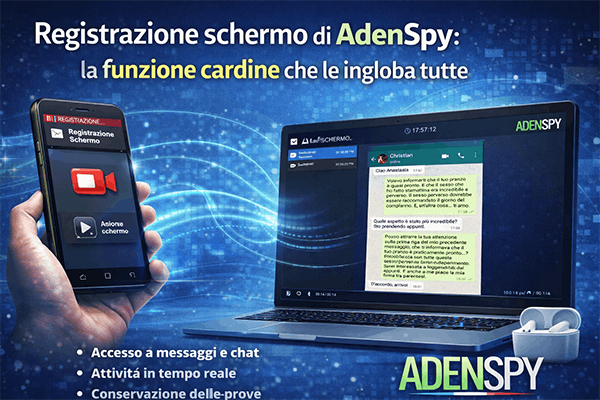 Registrazione schermo di AdenSpy: la funzione cardine che le ingloba tutte